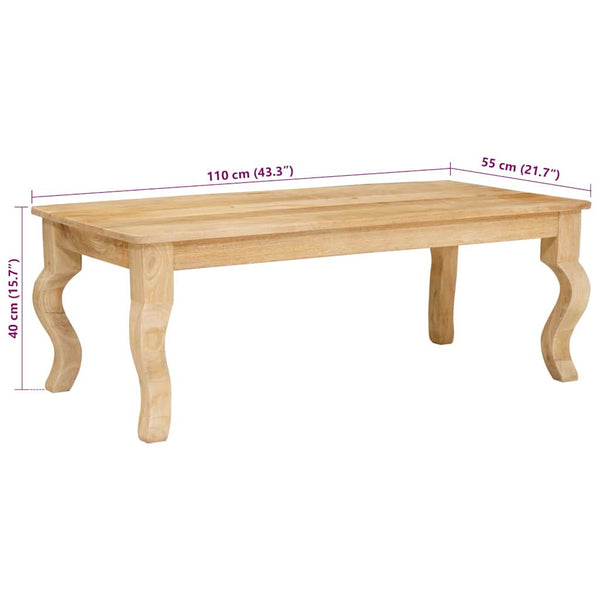 Couchtisch Braun Mango Massivholz 110 cm