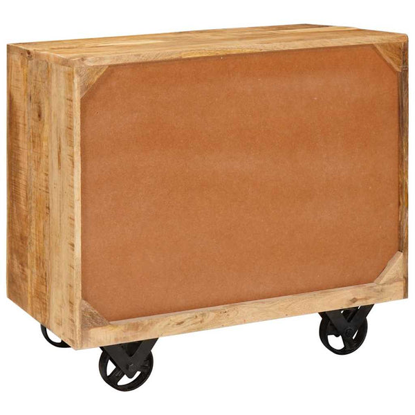 Brauner Mango Massivholz Seitenschrank 70cm