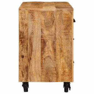 Brauner Mango Massivholz Seitenschrank 70cm