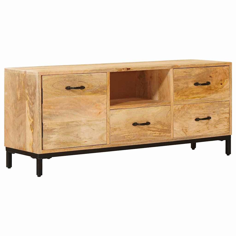 TV-Ständer Massivholz Mango Braun 110cm