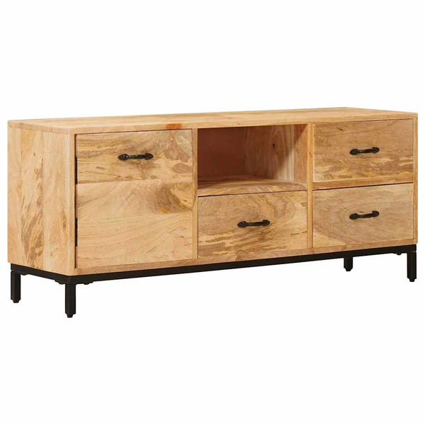 TV-Ständer Massivholz Mango Braun 110cm