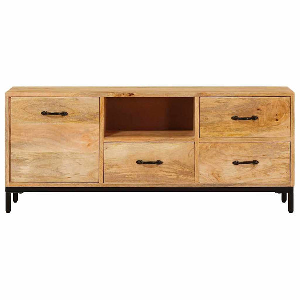 TV-Ständer Massivholz Mango Braun 110cm