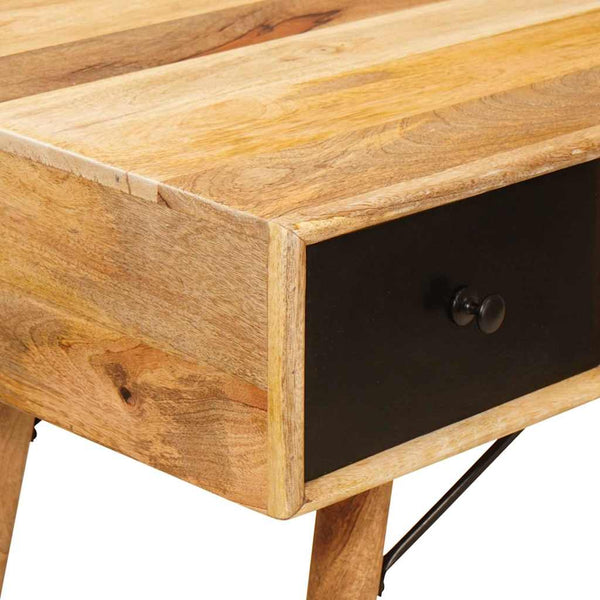 Massivholz Schreibtisch Braun 110 cm