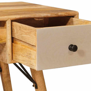 Massivholz Schreibtisch Braun 110 cm