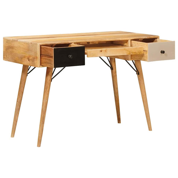 Massivholz Schreibtisch Braun 110 cm