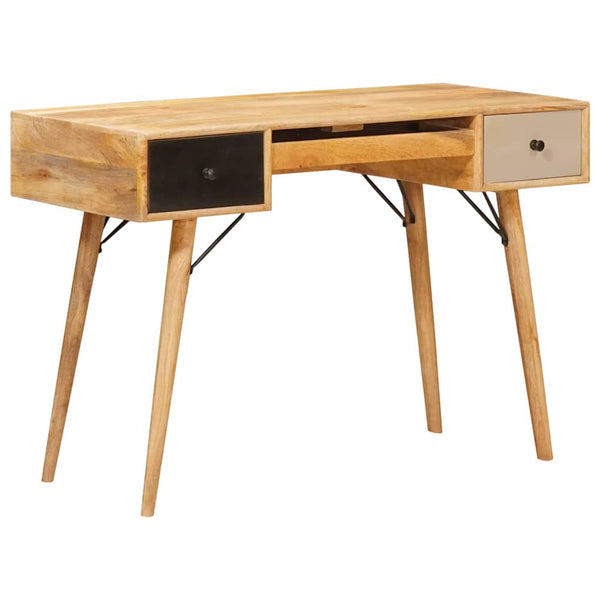 Massivholz Schreibtisch Braun 110 cm
