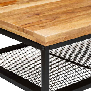 Couchtisch Mango Massivholz Braun/Schwarz 110cm
