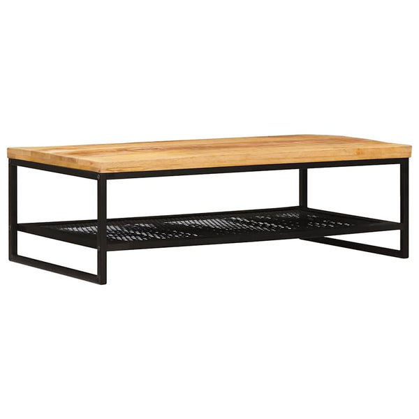 Couchtisch Mango Massivholz Braun/Schwarz 110cm