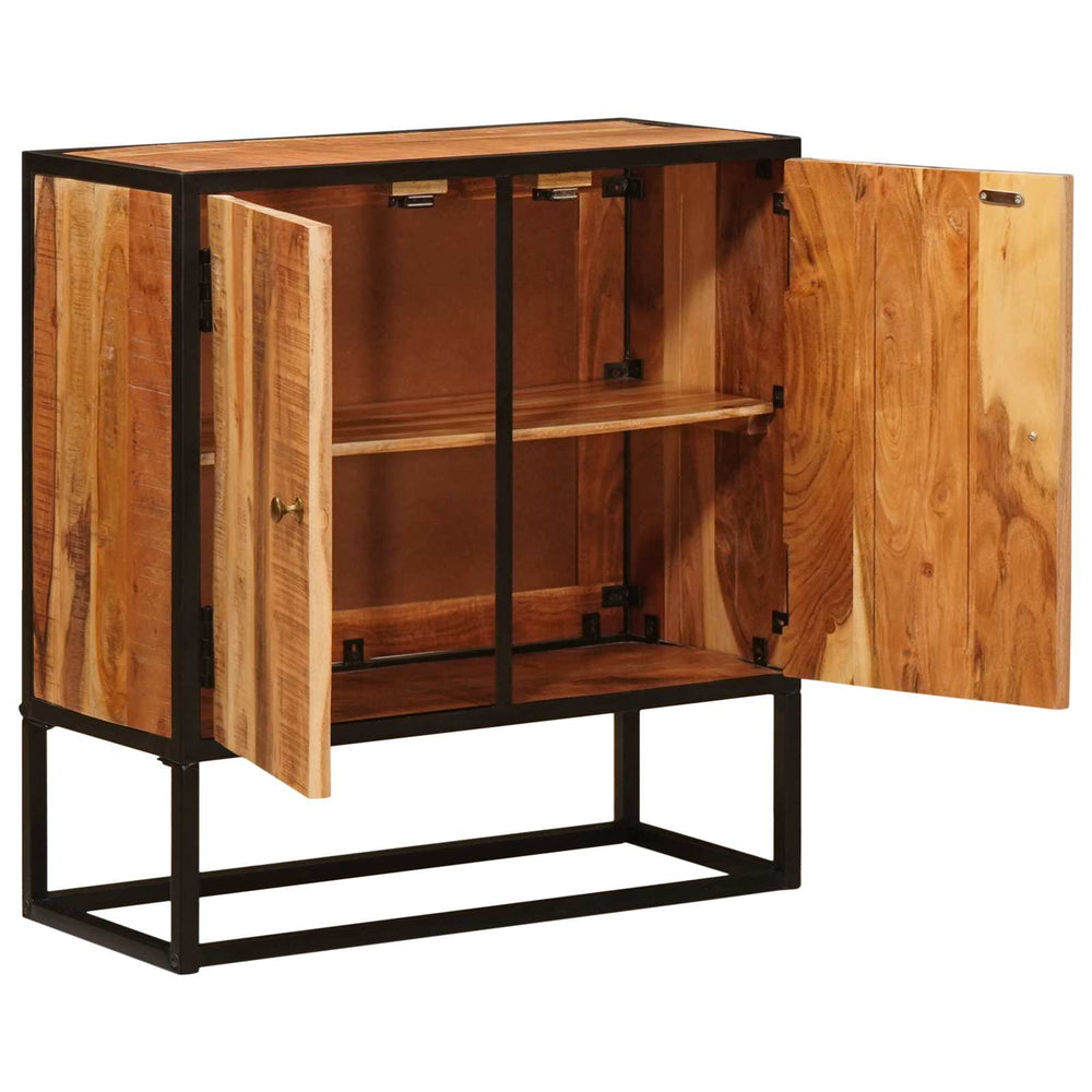 vidaXL Sideboard with Door Beta Natural 70 x 30 x 75 cm Solid Acacia Wood