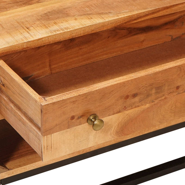 Meuble TV vidaXL Naturel 110 x 30 x 44 cm Bois de Sesham Massif