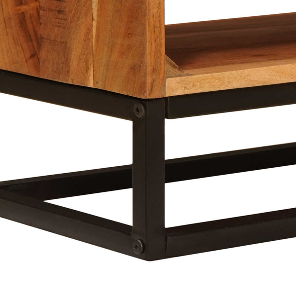 Meuble TV vidaXL Naturel 110 x 30 x 44 cm Bois de Sesham Massif