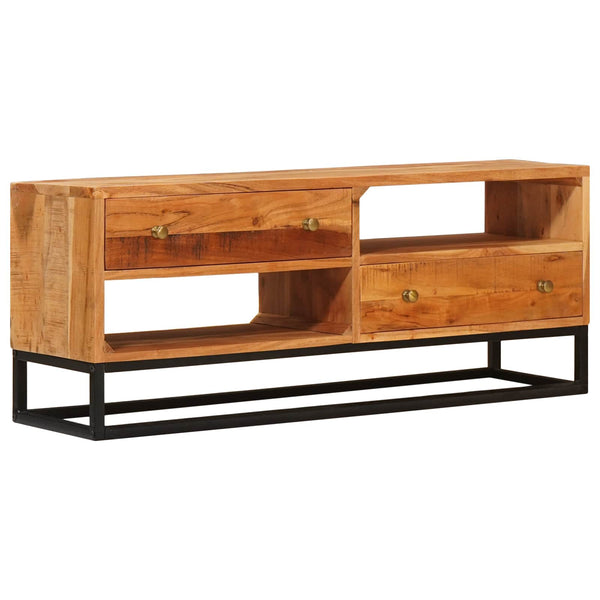 Meuble TV vidaXL Naturel 110 x 30 x 44 cm Bois de Sesham Massif