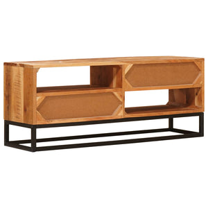 Meuble TV vidaXL Naturel 110 x 30 x 44 cm Bois de Sesham Massif