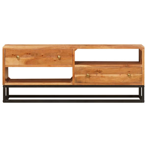 Meuble TV vidaXL Naturel 110 x 30 x 44 cm Bois de Sesham Massif