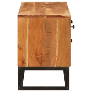 Meuble TV vidaXL Naturel 110 x 30 x 44 cm Bois de Sesham Massif
