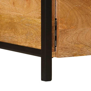 Brauner Stauraumschrank Mango Massivholz 110cm