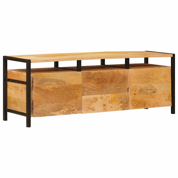 Brauner Stauraumschrank Mango Massivholz 110cm