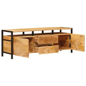Brauner Stauraumschrank Mango Massivholz 110cm