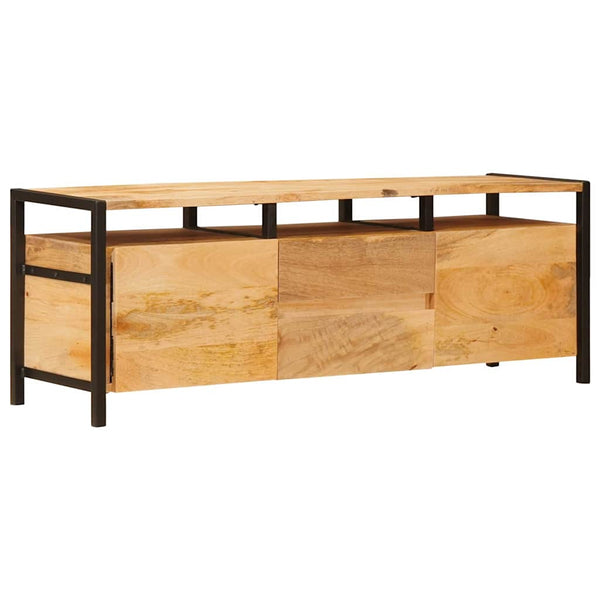 Brauner Stauraumschrank Mango Massivholz 110cm
