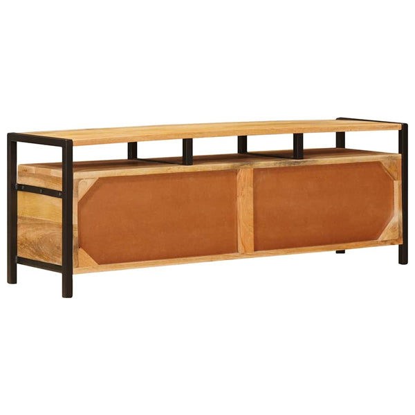 Brauner Stauraumschrank Mango Massivholz 110cm