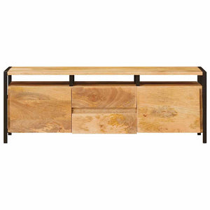 Brauner Stauraumschrank Mango Massivholz 110cm