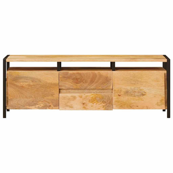 Brauner Stauraumschrank Mango Massivholz 110cm