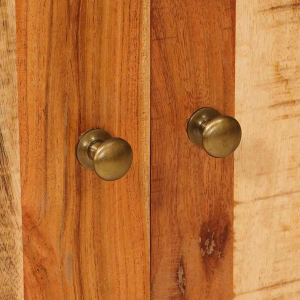 Brauner Stauraumschrank Mango Massivholz