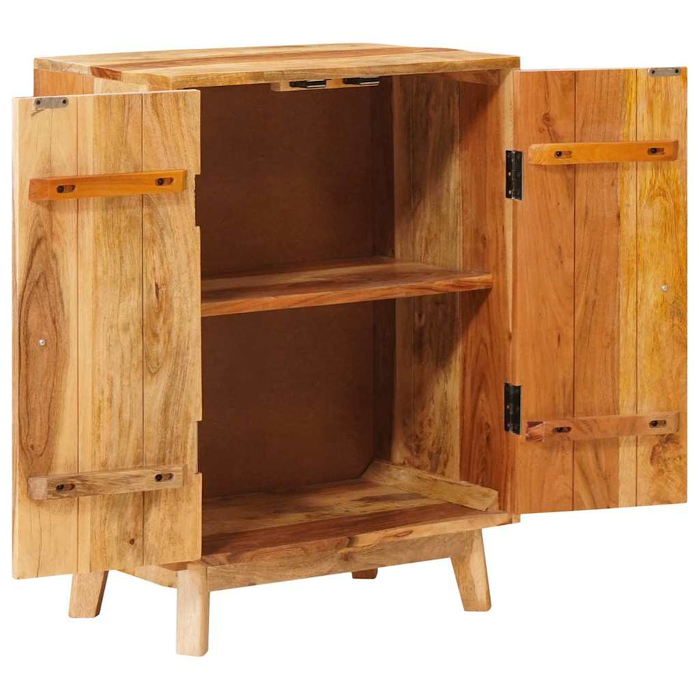 Brauner Stauraumschrank Mango Massivholz