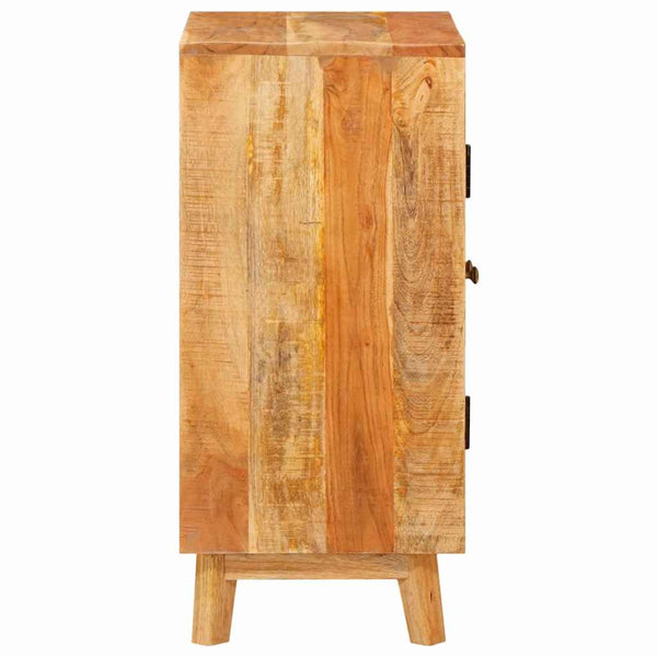 Brauner Stauraumschrank Mango Massivholz