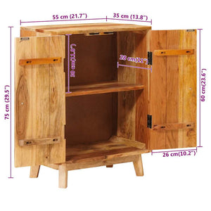Brauner Stauraumschrank Mango Massivholz