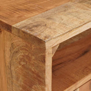 Brauner Stauraumschrank Mango Massivholz 110 cm