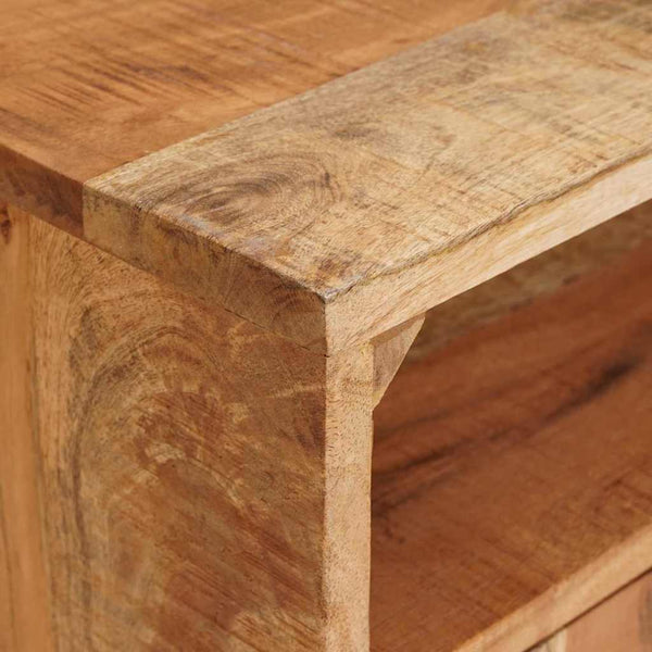Brauner Stauraumschrank Mango Massivholz 110 cm