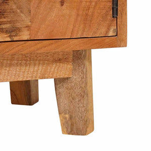 Brauner Stauraumschrank Mango Massivholz 110 cm