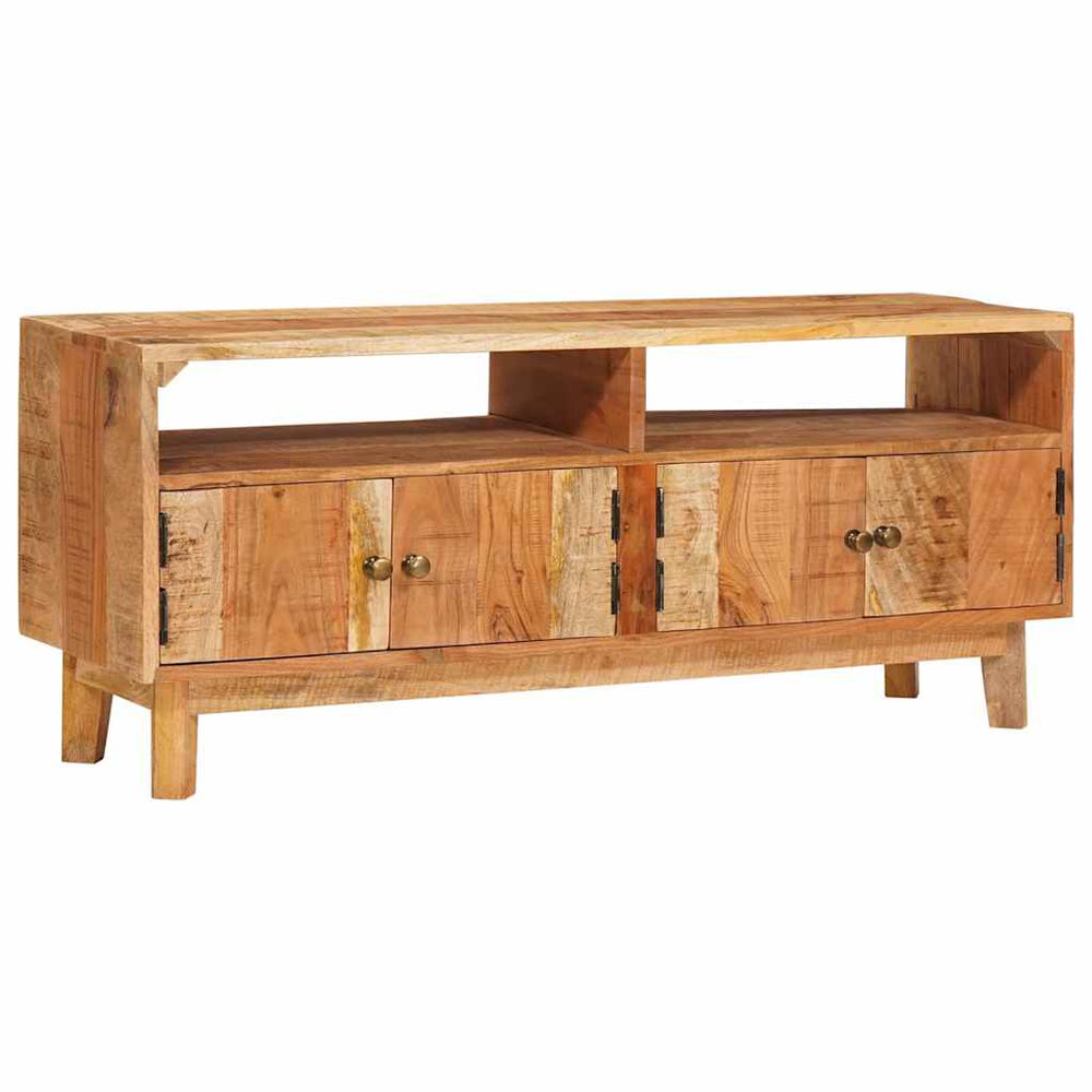 Brauner Stauraumschrank Mango Massivholz 110 cm