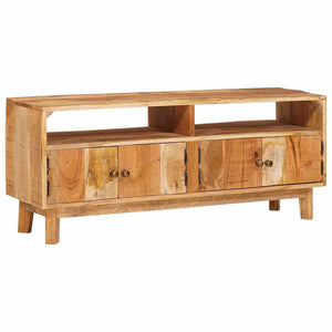 Brauner Stauraumschrank Mango Massivholz 110 cm