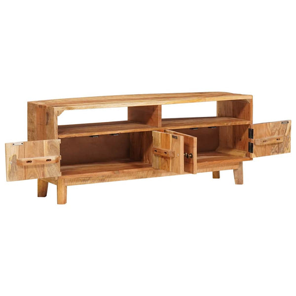 Brauner Stauraumschrank Mango Massivholz 110 cm