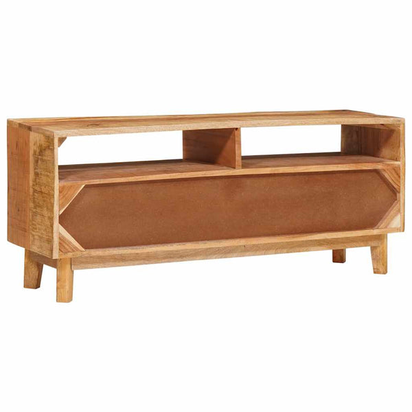 Brauner Stauraumschrank Mango Massivholz 110 cm