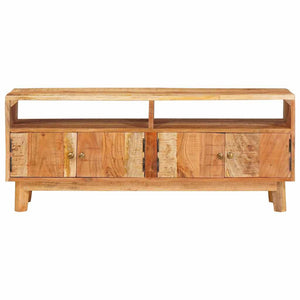 Brauner Stauraumschrank Mango Massivholz 110 cm