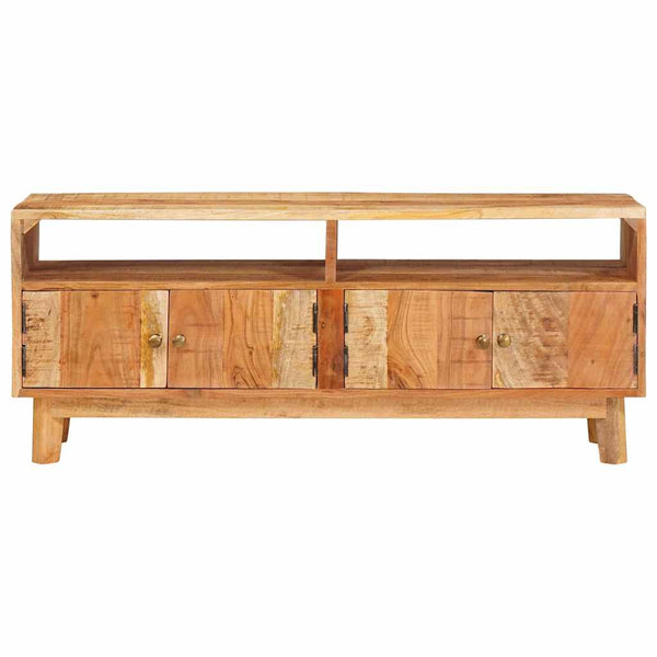 Brauner Stauraumschrank Mango Massivholz 110 cm