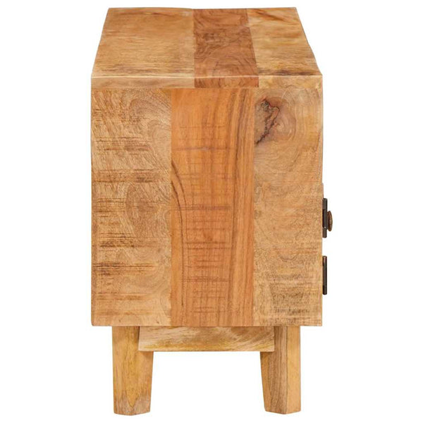 Brauner Stauraumschrank Mango Massivholz 110 cm