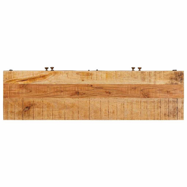 Brauner Stauraumschrank Mango Massivholz 110 cm
