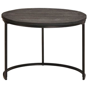 Nesting Couchtische 3er Set Mango Massivholz Schwarz