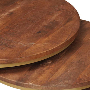 Nesting Couchtische 3er Set Mango Massivholz