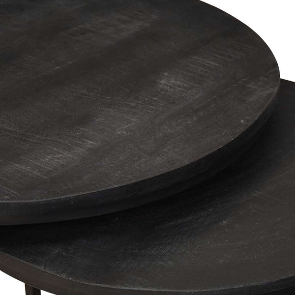 Nesting Couchtische 2er Set Mango Massivholz