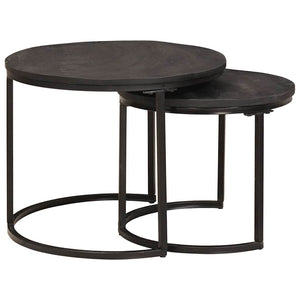Nesting Couchtische 2er Set Mango Massivholz