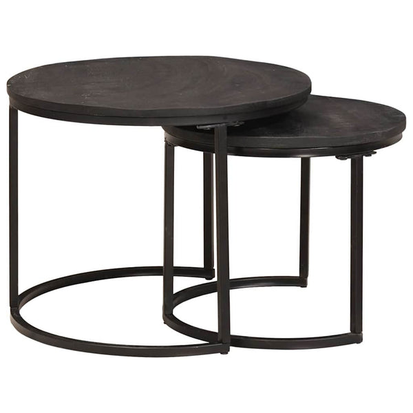 Nesting Couchtische 2er Set Mango Massivholz