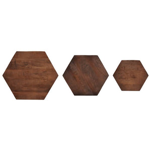 Couchtisch Braun Mango Massivholz 55x55 cm