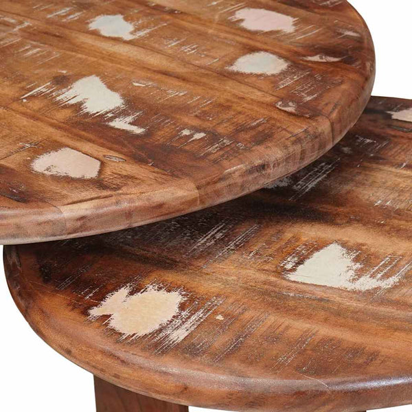 Nesting Couchtische 2er Set Altholz