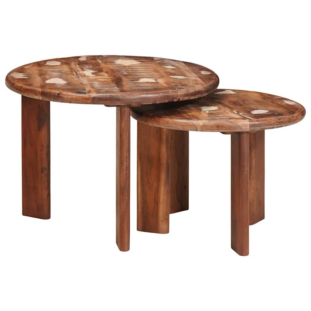 Nesting Couchtische 2er Set Altholz