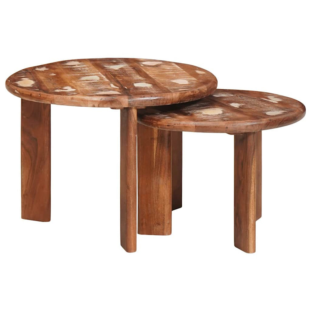 Nesting Couchtische 2er Set Altholz